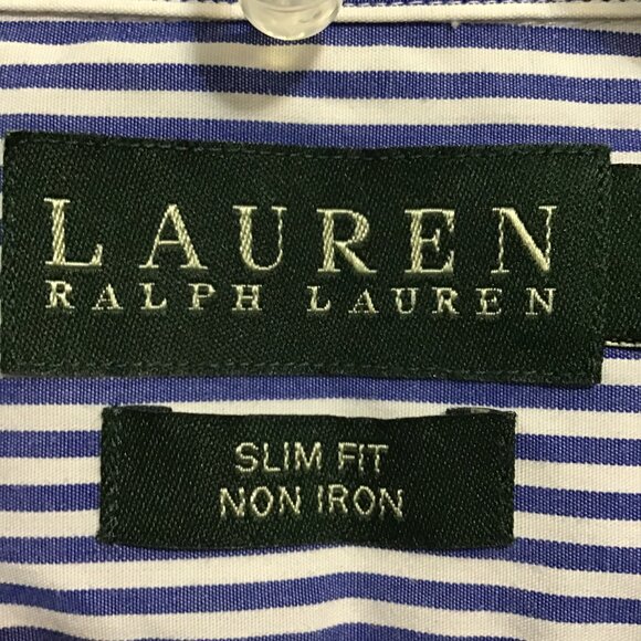 Lauren Ralph Lauren Men's Slim Fit Non Iron Button Up Shirt Size 15 (32/33) - Picture 6 of 9